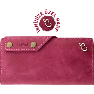 İstanbul Twingold Kişiye Özel Unisex Çıtçıtlı Uzun Deri Cüzdan