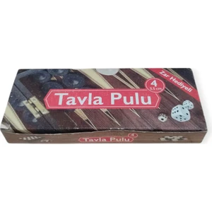 Plastik Tavla Pulu No:4 (3,5x3,5cm) Zar Hediyeli