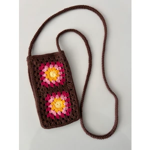 Marifetli Tığım Cotton Örgü Telefon Çantası / Elifi Telefon Çantası