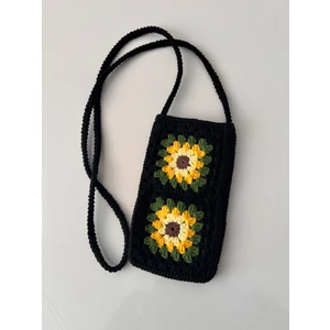 Marifetli Tığım Cotton Örgü Telefon Çantası / Elifi Telefon Çantası