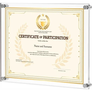 Pina Company A4 Pleksi Duvar Sertifika Çerçevesi – Şeffaf, Vidalı, Diploma & Duyuru Panosu