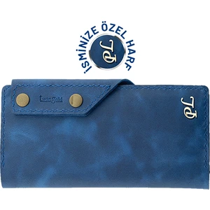 İstanbul Twingold Kişiye Özel Unisex Çıtçıtlı Uzun Deri Cüzdan