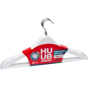 Huub Hanger Collection 15 Adet Ahşap Görünümlü Askı, Plastik Askı, Elbise Askısı, Kıyafet Askısı, Kancalı Askı12