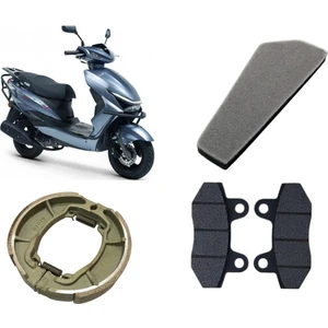 Kuba Space 50 Bakım Seti Ön-Arka Balata ve Hava Filtresi