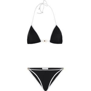 Biye Detaylı Aksesuarlı Siyah Bikini Takım