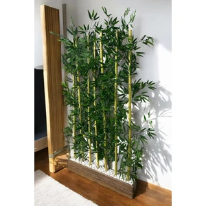 Fupe Shop Yapay Çiçek 100  cm  Doğal Ahşap Saksı Kalın Bambu 180  cm  Yükseklik Seperatör Paravan Oda Bölme