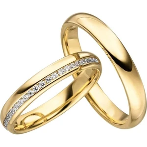Öz Gold Erkek Gümüş Alyans 5 mm Genişliğinde 14 Ayar Altın Kaplamalı