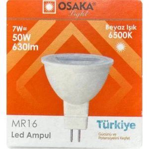 (1 adet) Osaka 7W (50W) Beyaz Işık (6500K) G4 DUYLU (Iğne Bacak) LED Çanak Ampul