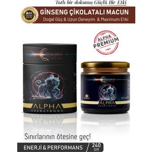 Çikolatalı Ginseng Atom Güç Alpha Kuantum Premium Bitkisel Macun Kavanoz (240 Gr)
