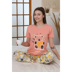 Ayıcık Baskılı Kadın Pijama Takımı
