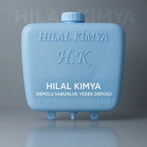 Hilal Kimya Depolu Sabunluk Sistemi Deposu 20 Kg Kapasiteli Mavi