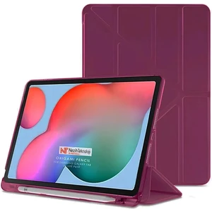 Nezih Case Samsung Galaxy Tab S6 Lite P610 Uyumlu Origami Kalem Bölmeli Pu Deri Arkası Yumuşak Silikon Kılıf