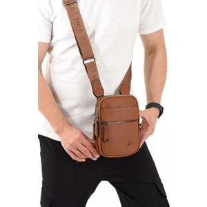 Telefon Çantası Erkek Postacı Çanta Vegan Deri  20*12 cm Suni Deri Çapraz Askılı Omuz Çantası