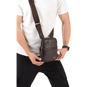 Telefon Çantası Erkek Postacı Çanta Vegan Deri  20*12 cm Suni Deri Çapraz Askılı Omuz Çantası