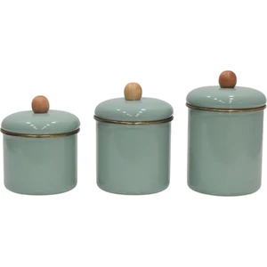 Pr Home Soft Green Emaye Baharatlık Seti 3lü