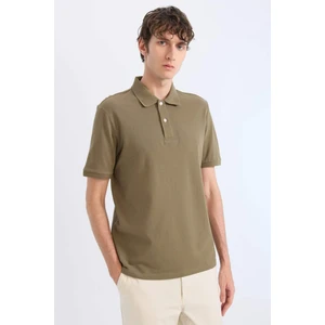 %100 Pamuk Regular Fit Kısa Kollu Basic Düz Pike Kumaş Polo Tişört C1293AX25SP
