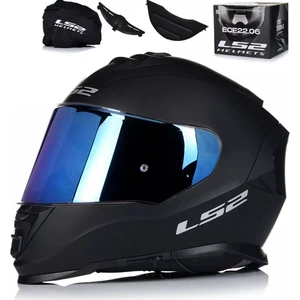 Ls2 Storm 2 Mat Siyah Fullface Motosiklet Kaskı Gökkuşağı Camlı