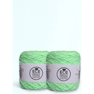 Celadon Pastel Fıstık Yeşili 7 Kat Viskon Koton Sargılı El Örgü İpi (200 Gr.)