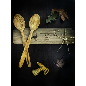 Troyan 1868 Vintage İkili Set, Zeytin Ağacı 22 cm. Çorba Kaşığı, Doğal ve sağlıklı