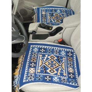 Oto Koltuk Kılıfı (Çift Taraflı )Yıkanabilir Araba Takımı Kilim Mavi Renk FİAT,WW,OPEL,HYUNDAİ,BMW,MERCEDES,HER ARACA UYGUN