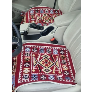 Oto Koltuk Kılıfı (Çift Taraflı )Yıkanabilir Araba Takımı Kilim Bordo Renk FİAT,WW,OPEL,HYUNDAİ,BMW,MERCEDES,HER ARACA UYGUN