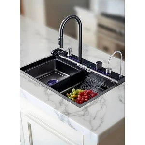 Lotus Tech 13 Fonksiyonlu Premium 5 Tuşlu 2 Yıl Güvenceli Akıllı Şelale Evye Honeycamb Petek Doku
