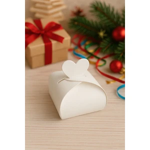 50 Adet Beyaz Lokum Kutusu - Mevlid Hediye - Mevlid Lokumu - Şeker Kutusu - 1.hamur