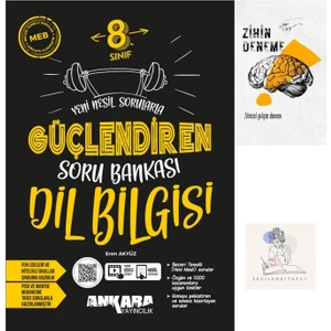 Ankara Yayıncılık LGS Dil Bilgisi Güçlendiren Soru Bankası+Zihin Deneme+Sssk815