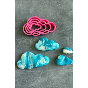 Bulut Şeklinde Kurabiye Kalıbı 4&#39;lü Hamur Şekillendirici