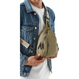 Erkek Bady Bag Göğüs Çantası Kanvas Kumaş Sırt Çantası 27*17 cm Günlük Omuz Çantası