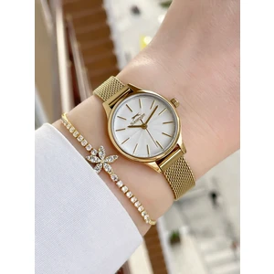 Vintage Kordonu Hasır Çelik Kadın Kol Saati