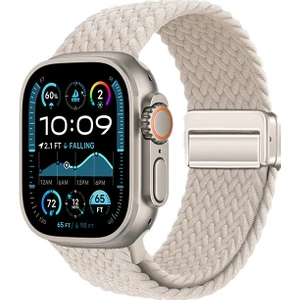 Apple Watch Ultra 49MM Uyumlu Zore KRD-134 Örgü Tasarımlı Hasır Kordon Strap Kayış