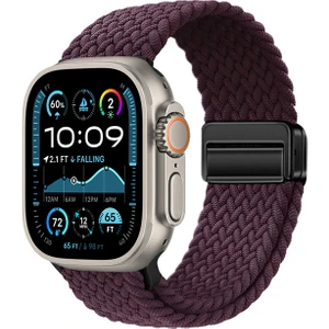 Apple Watch Ultra 49MM Uyumlu Zore KRD-134 Örgü Tasarımlı Hasır Kordon Strap Kayış