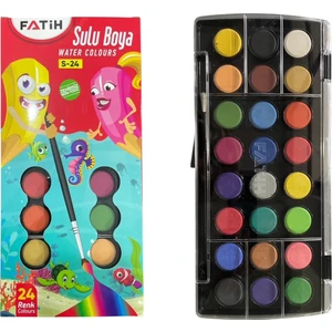 Suluboya 24 Renk Fırça Hediyeli