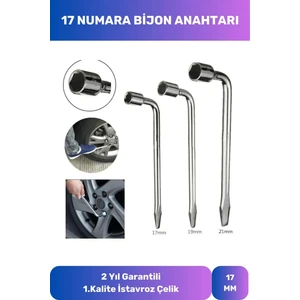 Istavroz Çelik Kalite Nikelajlı 19MM Numara Bijon Sökme Anahtarı Tek Kol Pipo