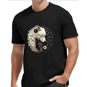 Panda Baskı Tekstil Kurt Denge Baskılı Özel Tasarım Oversize Tshirt