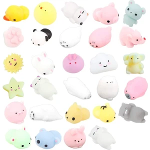 12 Adet Sukuşi Hayvan Figürü Squishy Oyuncak (Kedi, Kedi Patisi, Dinazor, Civciv, Kaplumbağa ve Vb)