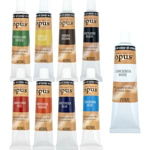 Yağlı Boya 40 ml 8 Renk + 70 ml Işık Beyazı Pigmentora Colour Serie