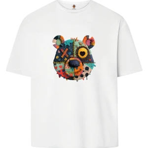 Book OrBook Bearx  Çift Iplik Dokumalı Rahat Kalıp PAMUK T-Shirt