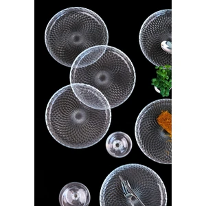 Tabak Evi Aden Cam Pasta Tabağı 19 cm Sade 6'lı 2339