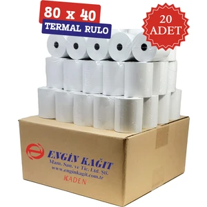 80X40 Termal Rulo 20LI Paket
