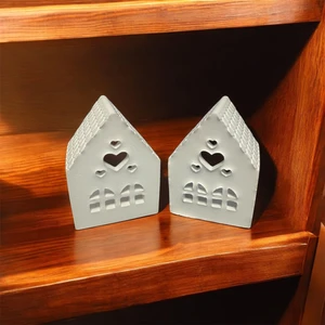 Merz Design Decor Dekoratif Taş Ev 2li Mumluk