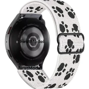 20 mm Universal Örgü Tokalı Bant Kordon Akıllı Pim Siyah Beyaz Patili