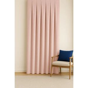 Barcelona Kadife Dokulu Fon Perde Pudra (Pilesiz)