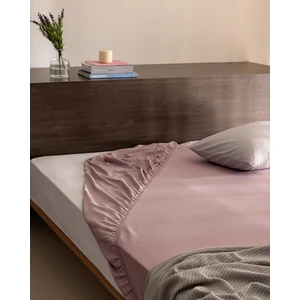 Madame Coco Ciel Tek Kişilik Plus %100 Pamuk Lastikli Saten Çarşaf - Açık Mürdüm