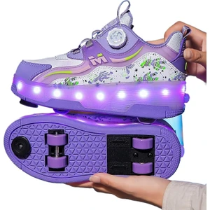 Çift Sıralı Dört Tekerlekli Tekerlekli Ayakkabı Gündelik (Yurt Dışından)