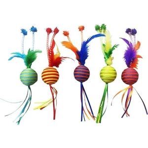 Ip Örgülü Tüylü Top Kedi Oyuncağı 4.2 cm