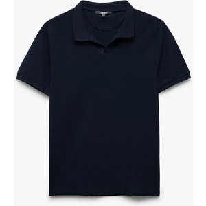 Pamuklu Kısa Kollu Pike Kumaş Polo Yaka Slim Fit Tişört