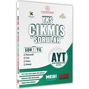 2025 Yks-Ayt Mebi Sayısal Çıkmış Soru Bankası Konu Konu Son 7 Yıl Video/pdf Çözümlü