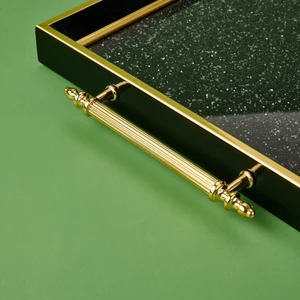 Kitchen Simli Akrilik Tepsi - Siyah / Sarı - 43 cm